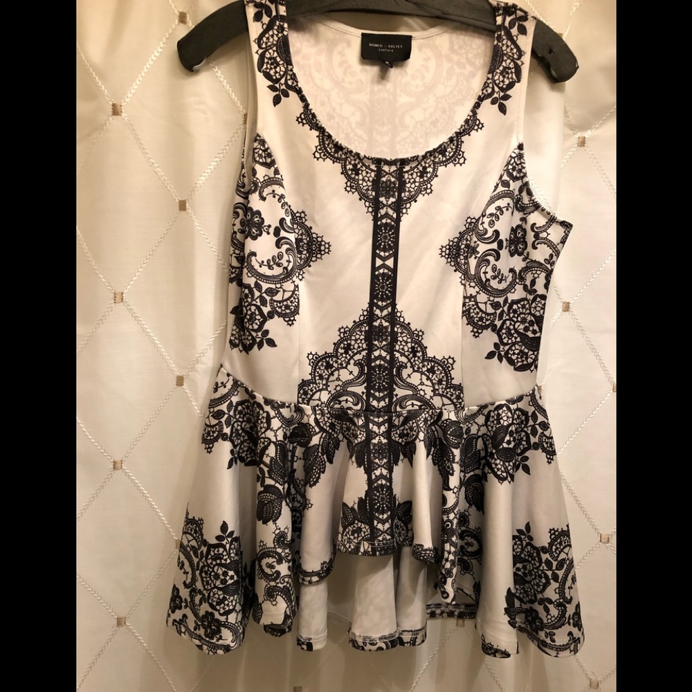 Romeo and Juliet tank with peplum